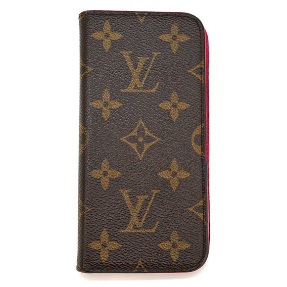 Louis Vuitton Case Monogram Monogram iPhone Brown Folio - Picture 1 of 10